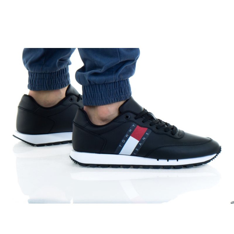 Tommy Hilfiger Tommy Jeans Cuir Bds M EMOEM00898 chaussures blanche le noir rouge