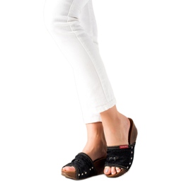 M.Daszyński Sandales compensées noir