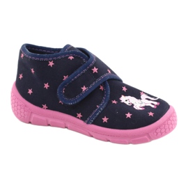 Chaussures enfant Befado 538P015 bleu marine rose
