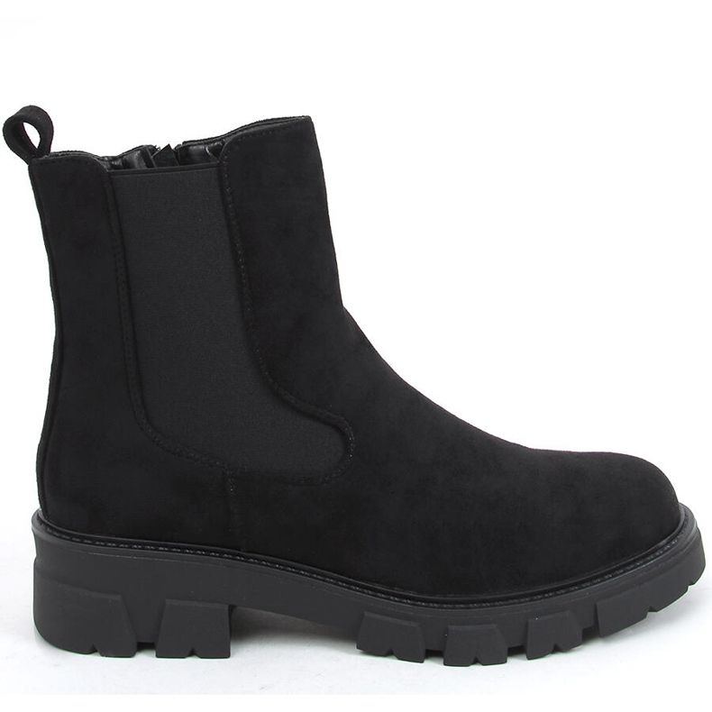 Bottines Chelsea en daim noir Hege le noir