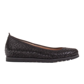 Marco Shoes Ballerines légères avec un dessous très doux et un soufflet caché noir