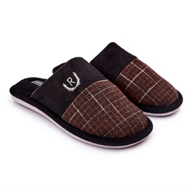 WJ1 Chaussons à carreaux marron chaud Blase brun WJ1 Chaussons à carreaux marron chaud Blase brun