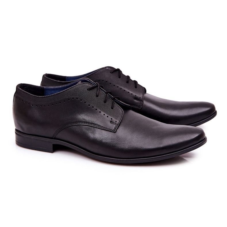Bednarek Polish Shoes Chaussures en cuir élégantes Bednarek 724 Noir le noir