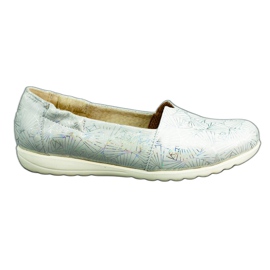 Saway Ballerines en cuir pour femmes 2107 blanc multicolore