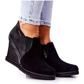 Bottines Compensées Motif Animal Monnari 0990-020 Noir