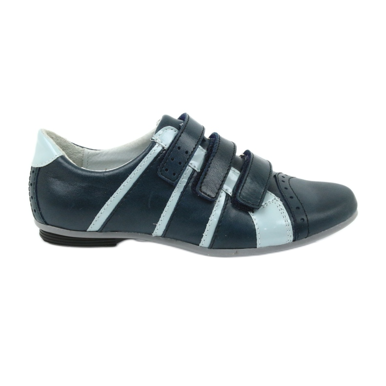 Chaussures en cuir Mido en cuir pour Velcro Mido Marine Bleu