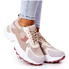 Chaussures de sport sur la plate-forme Berenice beige-rose Chaussures de sport sur la plate-forme Berenice beige-rose