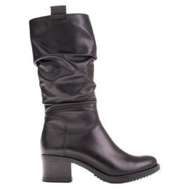 Marco Shoes Bottes en cuir noir 0812b-001-3
