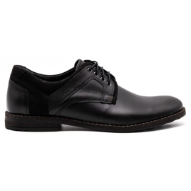 Polbut Chaussures décontractées en cuir pour hommes 2112 noir le noir