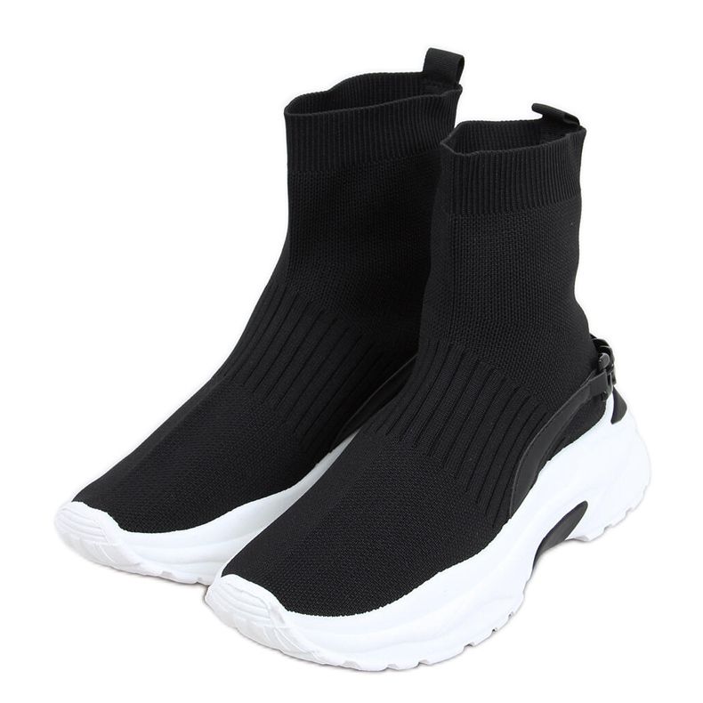 Bottines chaussettes Gina noires le noir Bottines chaussettes Gina noires le noir