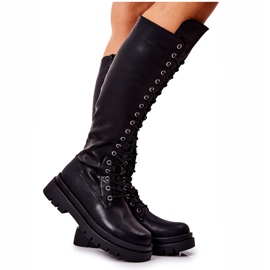 PG2 Bottes hautes chaudes nouées noires Kannies