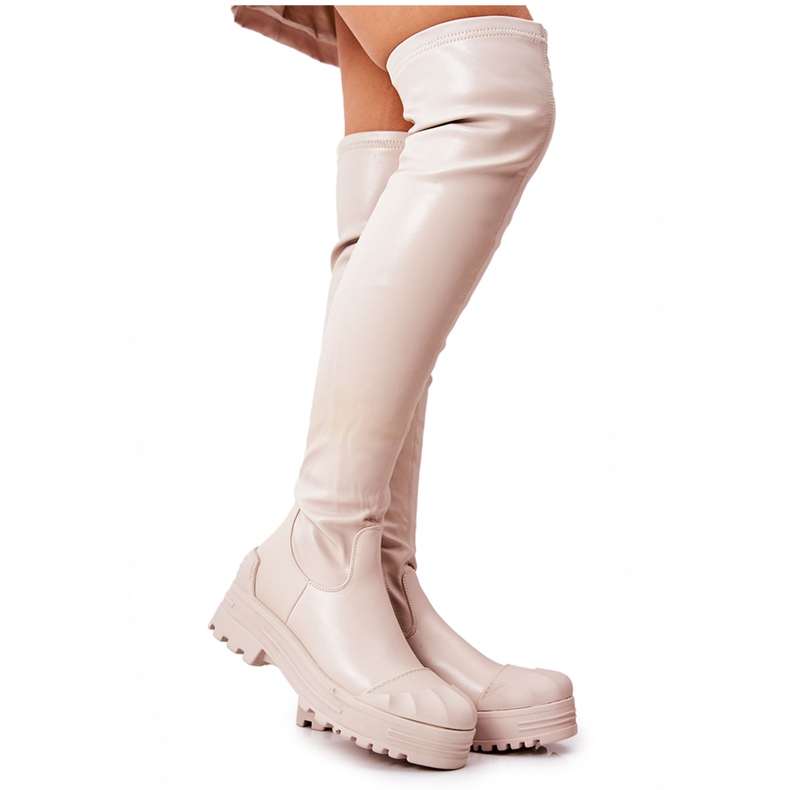 PG2 Bottes hautes avec fermeture éclair Charmaine beige