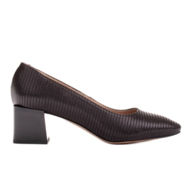 Marco Shoes Escarpins en cuir naturel noir