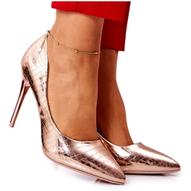 Pin's Motif Serpent Or Rose Tissiria doré