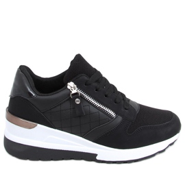 Baskets compensées noires Karita