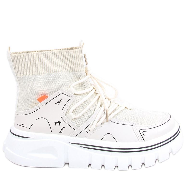 Chaussures de sport chaussettes Malin Beige