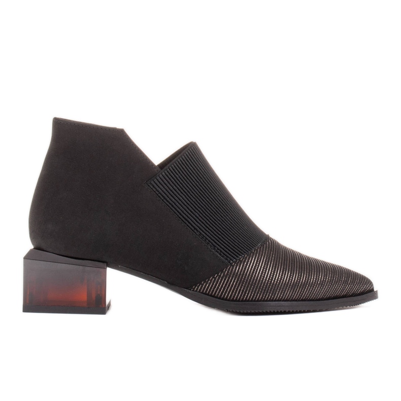 Marco Shoes Bottines en nubuck avec tige en caoutchouc le noir