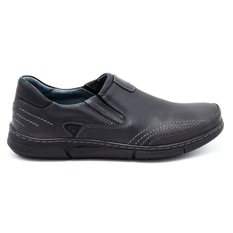 Polbut Chaussures sans lacets homme J51 gris le noir