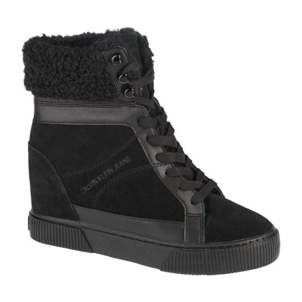 Calvin Klein Hidden Wedge Warm Chaussures W YW0YW00439-0GJ le noir