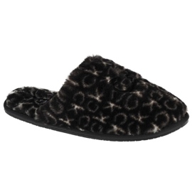 Pantoufles Calvin Klein Slipper Mule Fur Mono HW0HW00536-0GK le noir