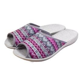 Chaussons d'intérieur W BEF17D Befado gris violet