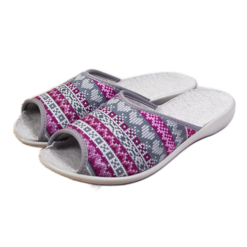 Chaussons d'intérieur W BEF17D Befado gris violet