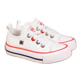 Baskets Big Star Jr HH374089 blanc blanche brun