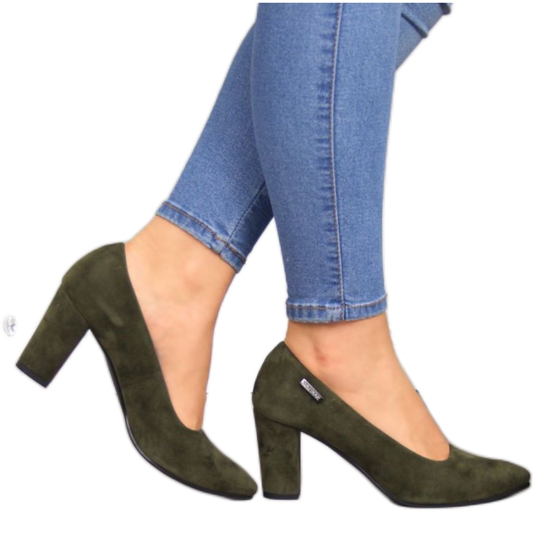 Escarpins sur le poteau Monique W AN866J olive kaki vert