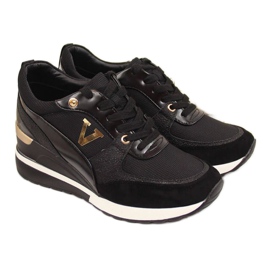 Baskets compensées Potocki W WM747A noir doré