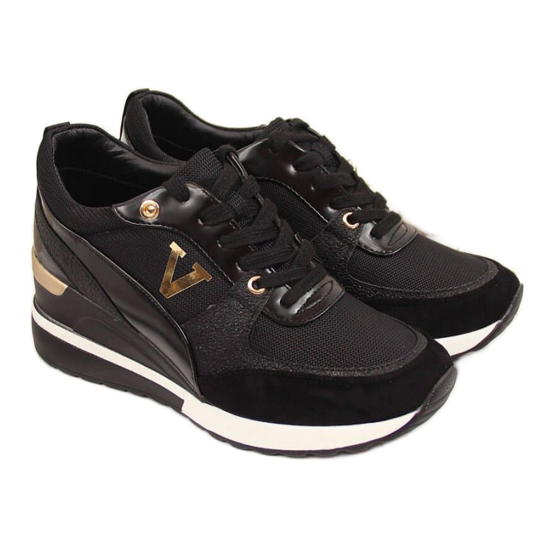 Baskets compensées Potocki W WM747A noir le noir d'or