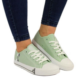 Baskets textile Big Star W HH274112 menthe blanche vert