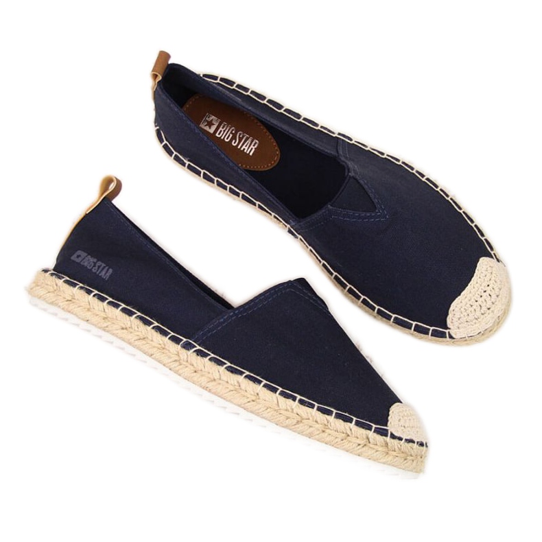Espadrilles textile Big Star W HH274500 bleu marine beige