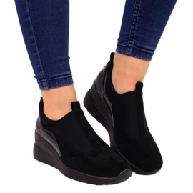 Baskets compensées Vinceza W WM790A noir le noir