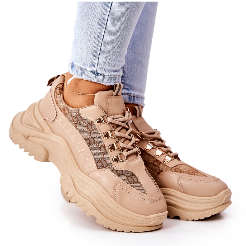 PM1 Chaussures de sport sur la plate-forme Flynn beige