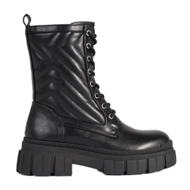 Trappeurs avec motif matelassé noir