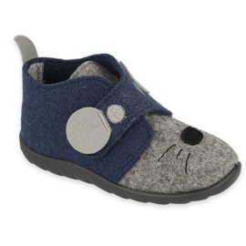 Chaussures enfant Befado 526P080 bleu marine gris