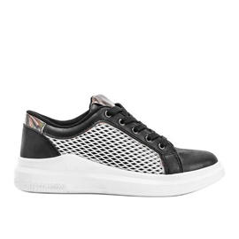 Baskets noires avec une maille décorative Kacie le noir