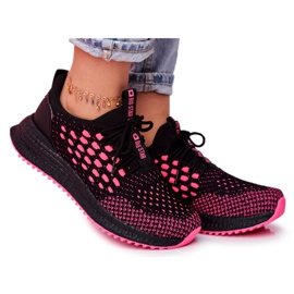 Chaussures De Sport Femme Baskets Big Star Noir Fuchsia FF274964 rose