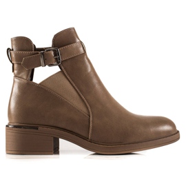 Marquiz Bottines Marron Avec Une Coupe brun Marquiz Bottines Marron Avec Une Coupe brun