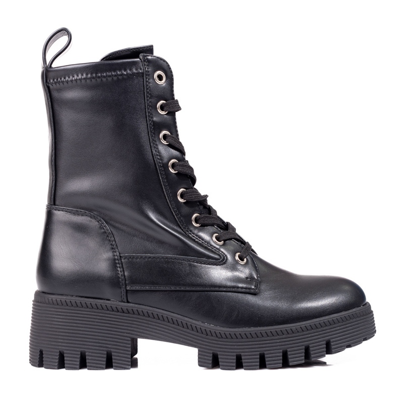 Diamantique Trappeurs à lacets classiques le noir Diamantique Trappeurs à lacets classiques le noir