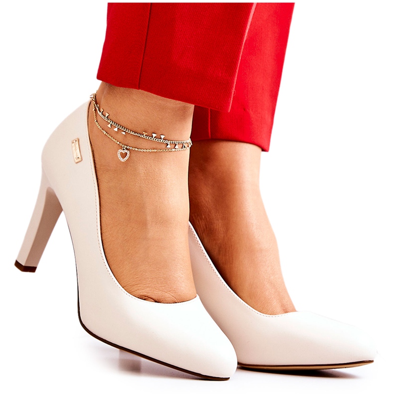 Escarpins pour femmes à talon Sergio Leone Beige clair Campbell