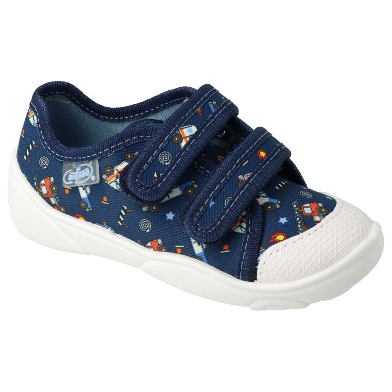 Pantres pour enfants de Befado pour Velcro 907p142 bleu