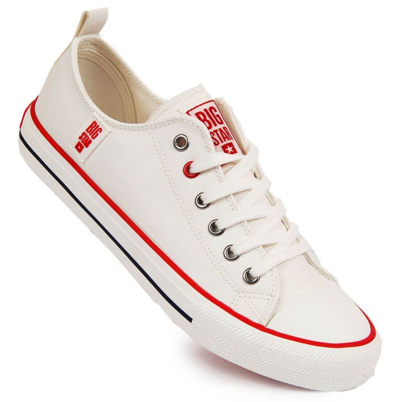 Baskets basses Big Star JJ274130, blanc blanche