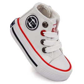 Baskets Big Star Jr HH374187 blanc blanche le noir