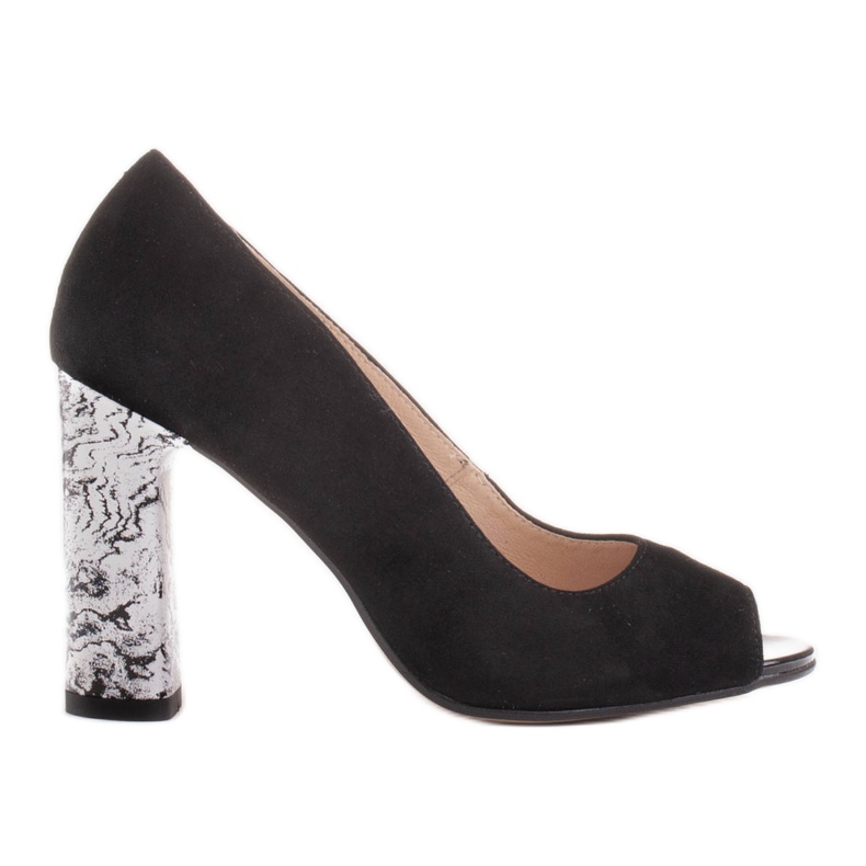 Marco Shoes Escarpins noirs 1100P à talon noir et blanc le noir