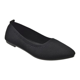 Evento Ballerines tricotées noires confortables 21BL02-4030 Noir