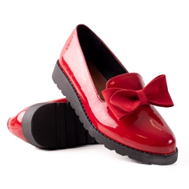La.Fi Chaussures laquées à nœud rouge