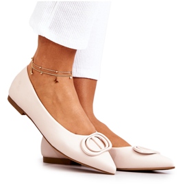 PS1 Ballerine En Cuir En Spitz J. Beżowe Rachelle beige PS1 Ballerine En Cuir En Spitz J. Beżowe Rachelle beige