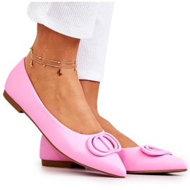 Ballerine En Cuir Rose Spitz Rachelle