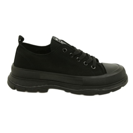 News Baskets pour femmes sur la plate-forme noire 21SP02-1400 le noir